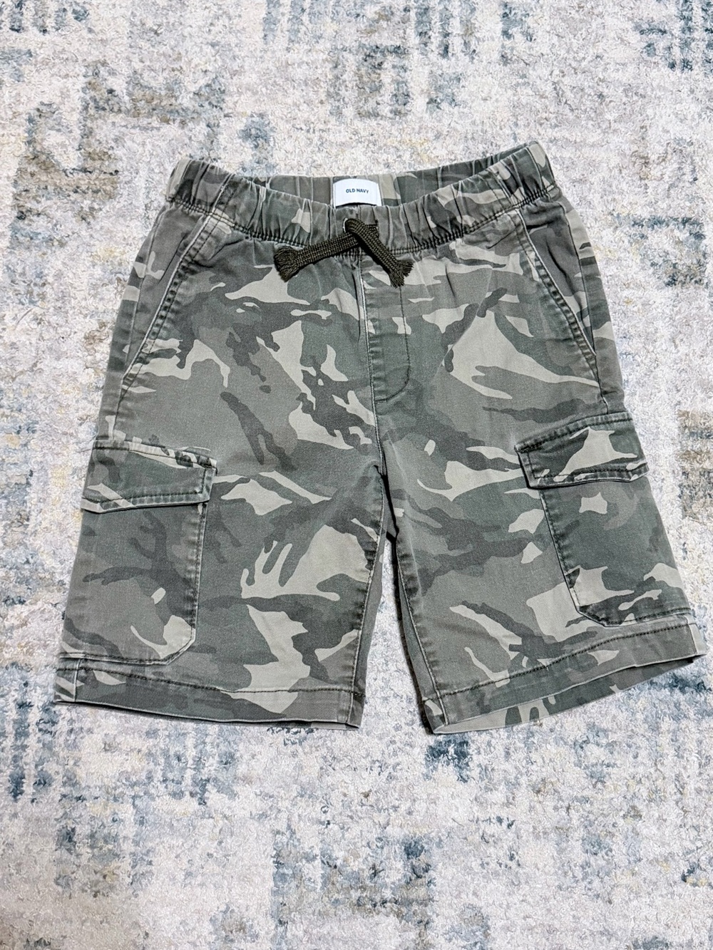 Old Navy Boys Gray Green Camo Cargo Shorts